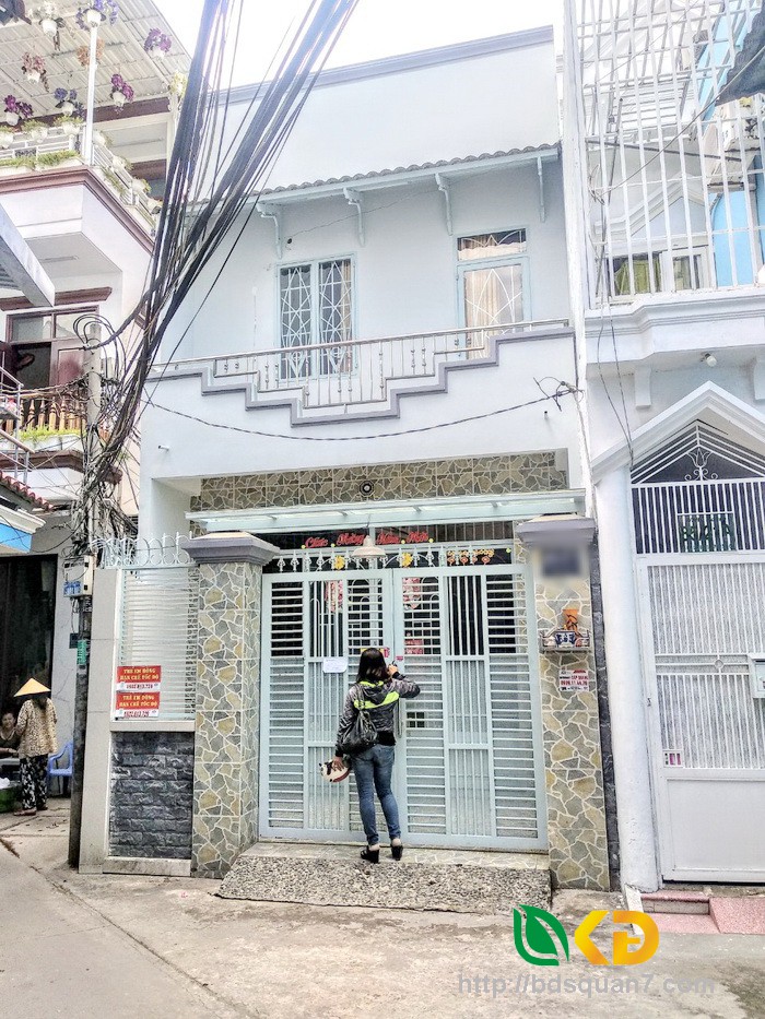 Bán nhà 1 lầu hẻm 85 đường nhánh cầu Tân Thuận 1 quận 7